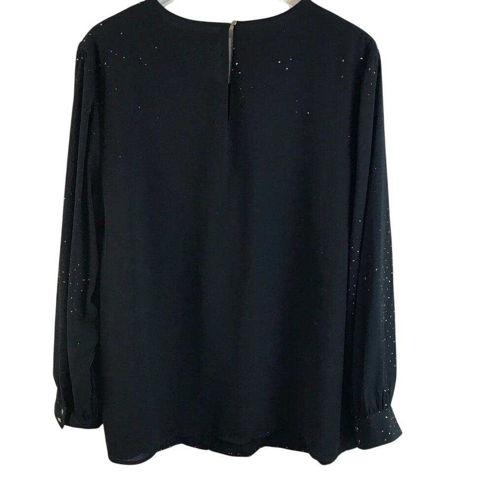 Ava &Viv Black & Gold Print Tunic Top Size 2X - Picture 6 of 8